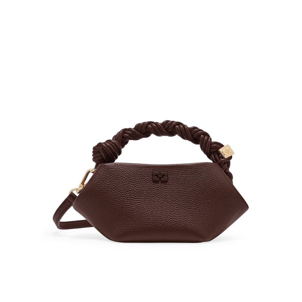 Ganni Women Mini Bou Bag In Garnet Brown - Picture 1 of 4